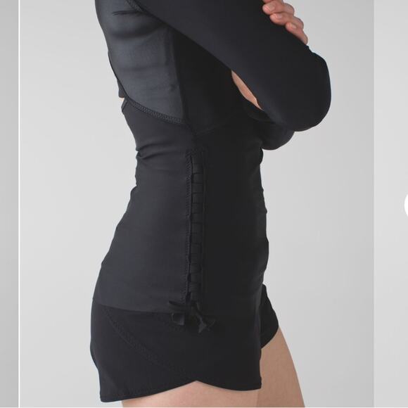 Lululemon Rashguard Water Salty Swim Rashguard Black SZ 10 - Picture 6 of 12